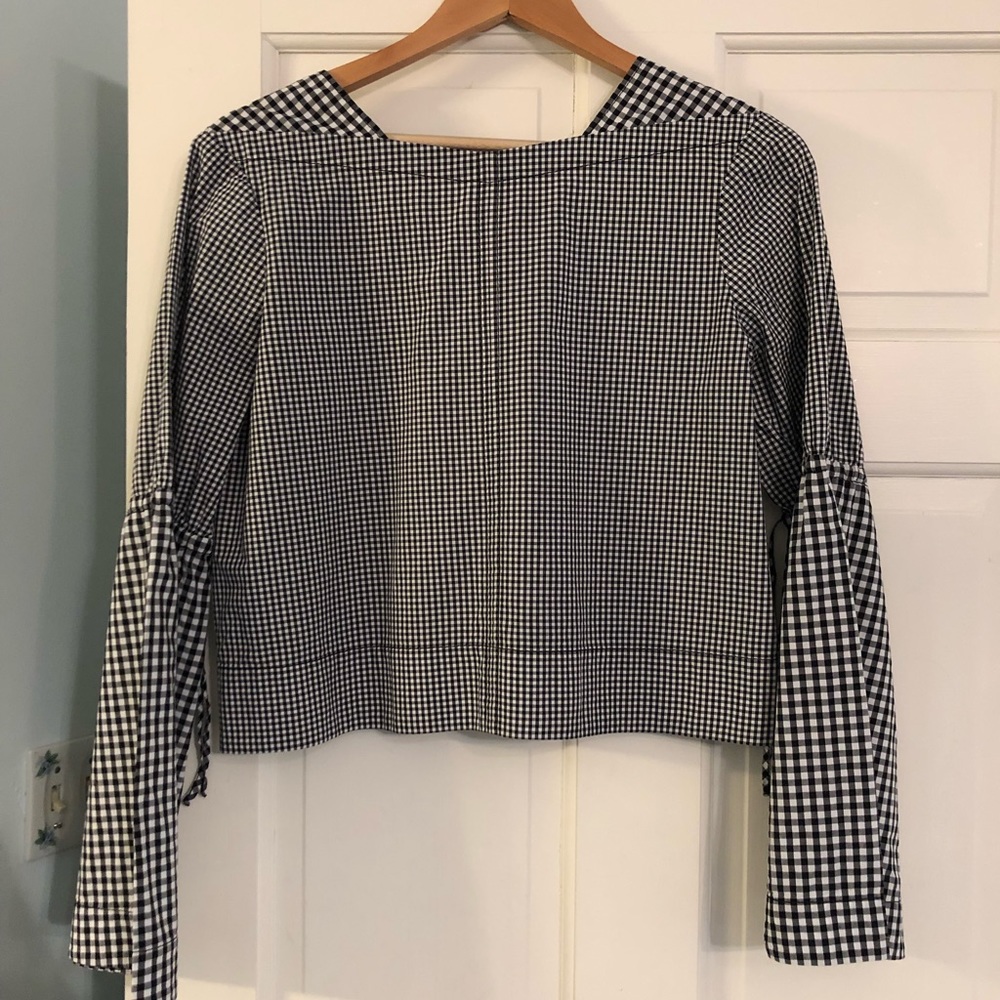 derek lam 10 crosby gingham top